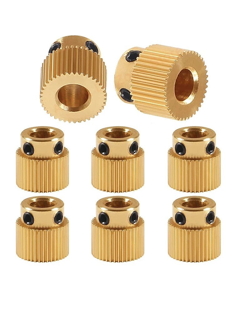 8pcs 3D Printer Accessory Extrusion Wheel Brass Drive Gear 40 Teeth Extruder - Dukes Supplies
