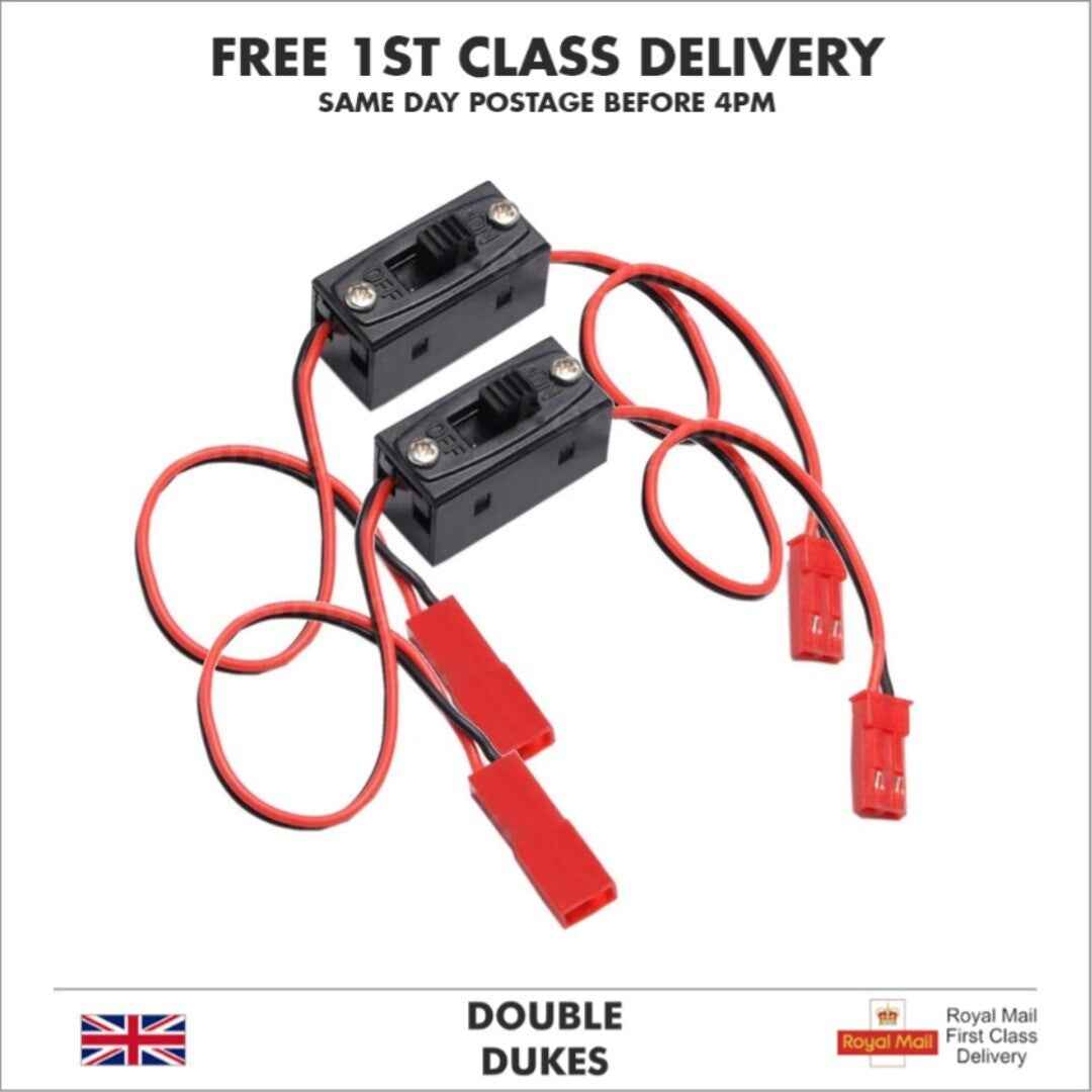 2pc RC On/Off Switch JST Connector 6V Receiver Box Light Nitro Battery Power Car - Dukes Supplies
