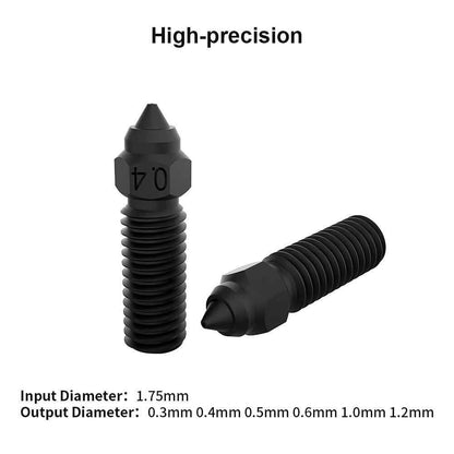 Creality K1/K1 Max CR-M4 Nozzle Hardened Steel 0.2mm-1.2mm 3D Printer M6 Thread - Dukes Supplies