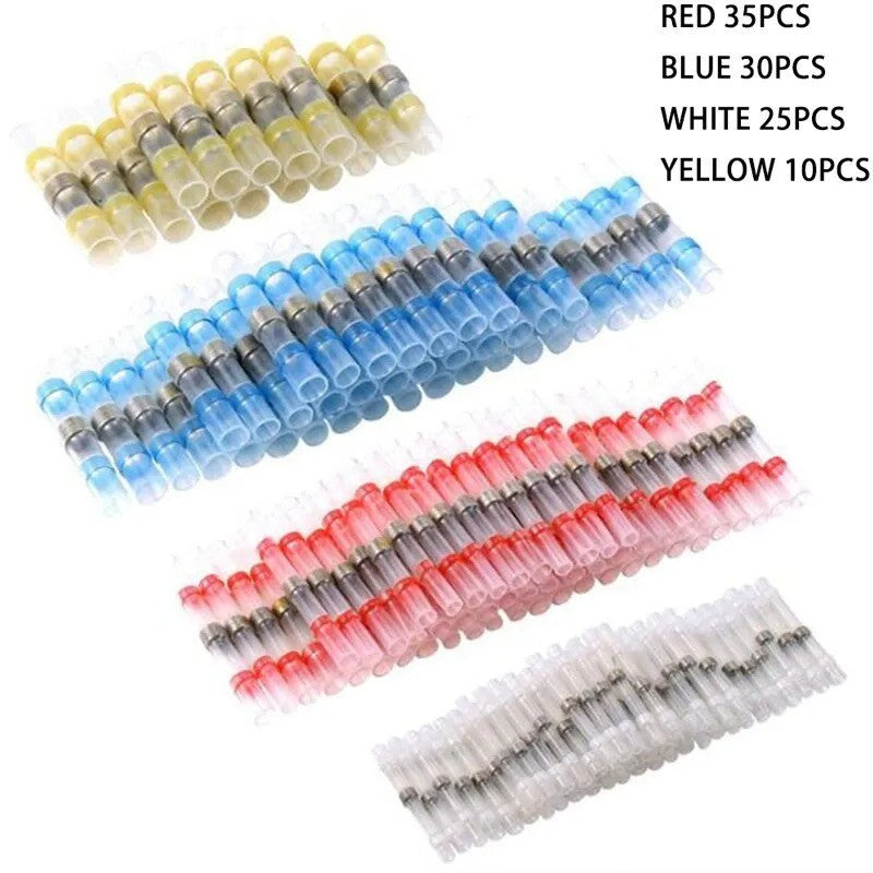 100pc Waterproof Wire Connectors Heat Shrink Solder Seal Sleeve Butt Terminals - Image 7