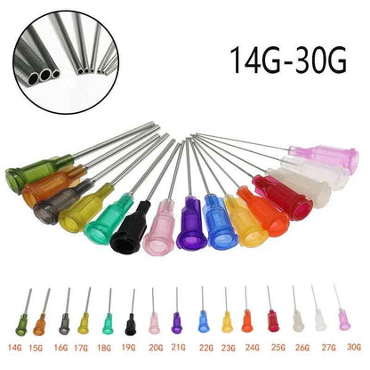 Blunt Tip Syringe Needle Luer Cap Oil Glue Ink Dispensing Liquid Refill - Dukes Supplies