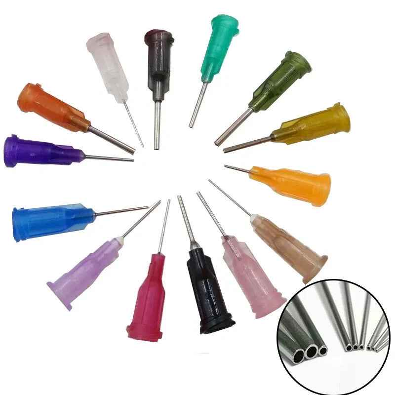 Blunt Tip Syringe Needle Luer Cap Oil Glue Ink Dispensing Liquid Refill - Dukes Supplies
