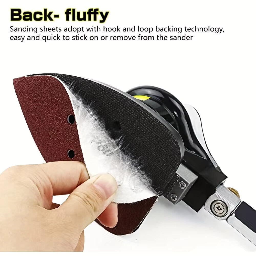 40-320 Grit Triangular Sanding Paper Disc Pad Pack Oscillating Multi Tool Set - Dukes Supplies