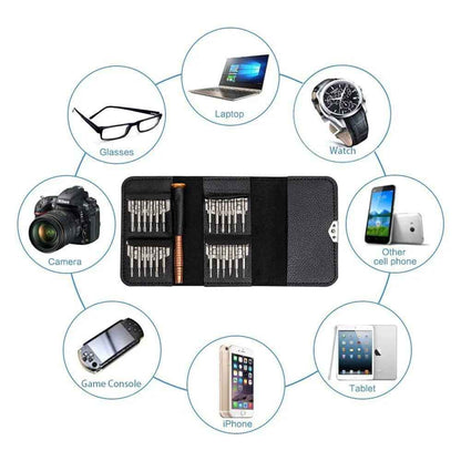 Mobile Phone 25 in 1 Repair Tool Kit Screwdriver Set iPhone iPod iPad Samsung UK - Dukes Supplies