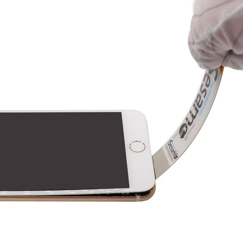 Stainless Steel Metal Flat Curved Spudger 0.1mm Ultra Thin Pry Opening Tool - Dukes Supplies