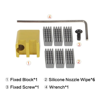 Bambu Lab X1 P1S Mounted Nozzle Brush Silicone Scrubber Wiper 3D Printer Parts - Image 9