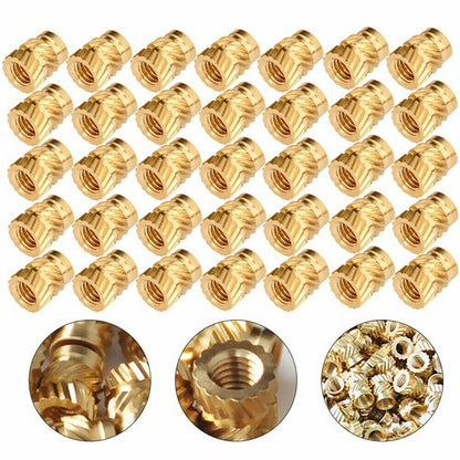 M3 THREADED BRASS KNURLED INSERT NUT HEAT MOLDING NUTSERT - Dukes Supplies