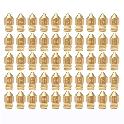 3D Printer Nozzle 0.4mm 10 Extruder MK8 Creality Ender 3 Pro CR-10r Anet A8 m6 - Dukes Supplies