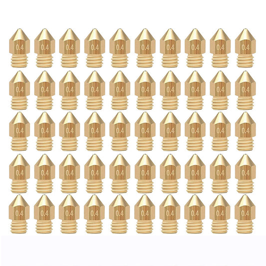 3D Printer Nozzle 0.4mm 10 Extruder MK8 Creality Ender 3 Pro CR-10r Anet A8 m6 - Dukes Supplies