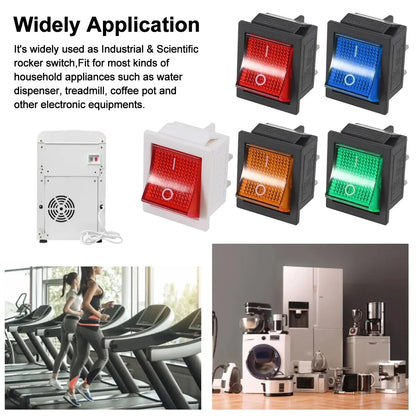 KCD4 2 Position Rectangular Rocker Switch 4 Pin 250V 16A ON OFF Large Heavy Duty - Dukes Supplies