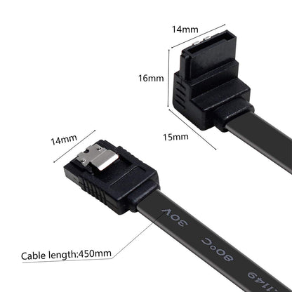 16" SATA III 6Gbps Data Cables with Locking for HDD/SSD