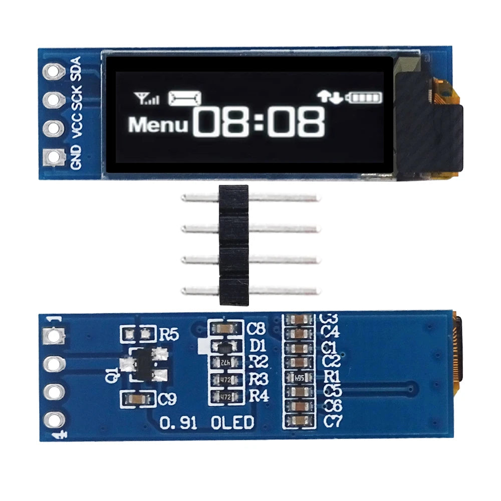 0.91 Inch OLED Module 0.91" White/Blue 128X32 OLED LCD LED Display Module IIC Communicate for Ardunio - Extracted Image 2
