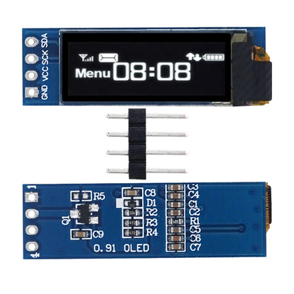 0.91 Inch OLED Module 0.91" White/Blue 128X32 OLED LCD LED Display Module IIC Communicate for Ardunio - Extracted Image 2