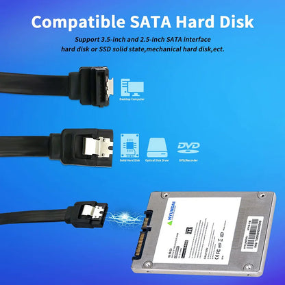 12-Pack 16" SATA III 6Gbps Right Angle Data Cables with Locking for HDD/SSD - Image 4