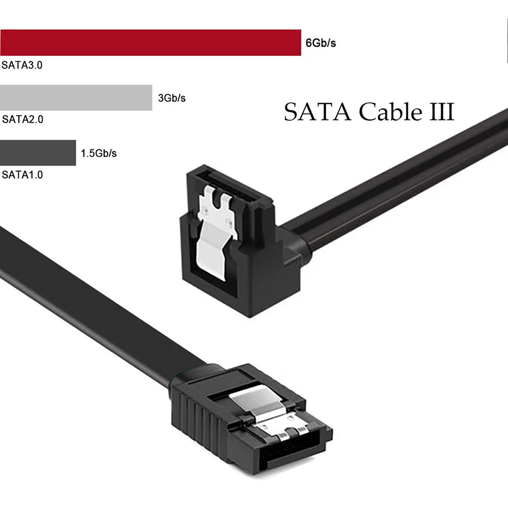 12-Pack 16" SATA III 6Gbps Right Angle Data Cables with Locking for HDD/SSD - Extracted Image 8