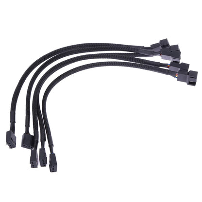 5-Pack 26CM 4-Pin PWM Fan Extension Cables for PC Cooling - Durable & Flexible - Extracted Image 4