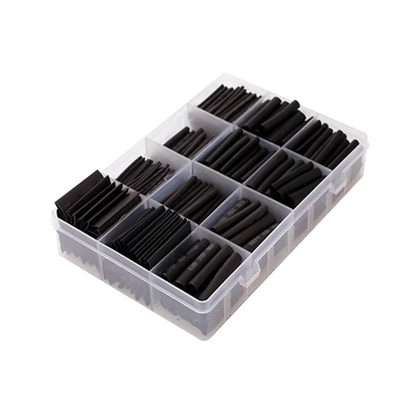 625pcs/lot Thermoresistant tube Shrink wrapping 2:1 Black heat shrink Sleeving set Wire Cable Polyolefin Wrap Tubing - Image 5