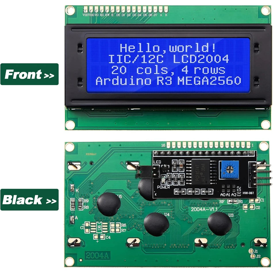 LCD2004 2004 LCD Module Blue/Green/White Screen 20X4 Character LCD Display IIC I2C Serial Interface Adapter Module for Arduino - Image 1