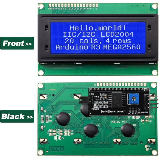 LCD2004 2004 LCD Module Blue/Green/White Screen 20X4 Character LCD Display IIC I2C Serial Interface Adapter Module for Arduino - Image 1