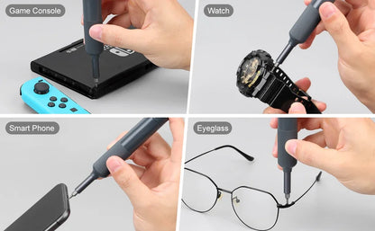 27-in-1 Precision Screwdriver Set  Magnetic Bits Pen Style Manual Repair Tools Kit for Eyeglass Watch PC Jewelers Laptop iPhone - Extracted Image 9