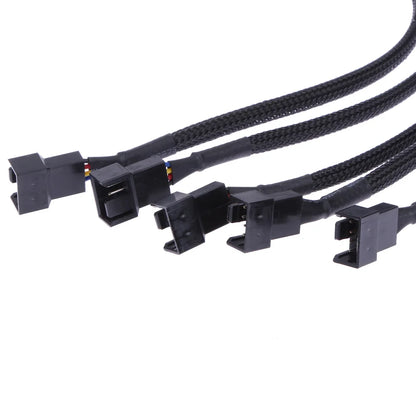 5-Pack 26CM 4-Pin PWM Fan Extension Cables for PC Cooling - Durable & Flexible - Extracted Image 5