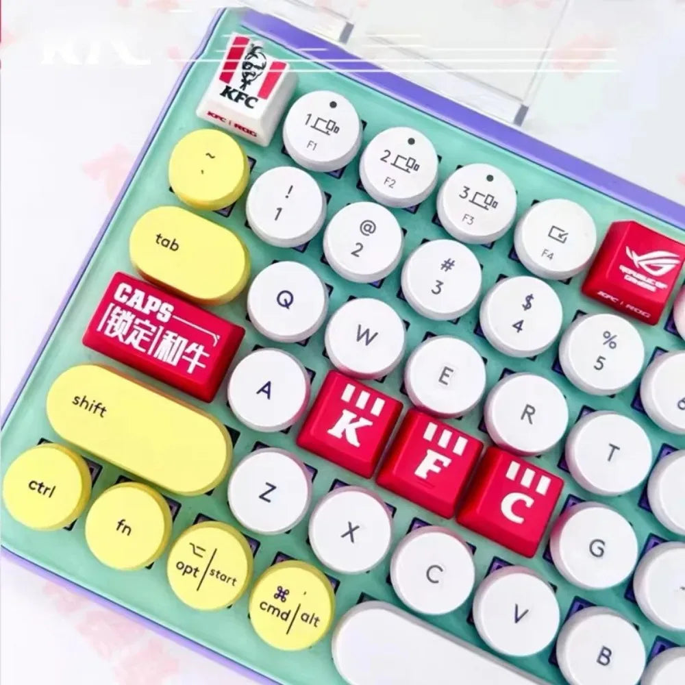 KFC Keycap Mechanical Keyboard - ROG Collaboration DIY Anime Toy for Fans - Image 3
