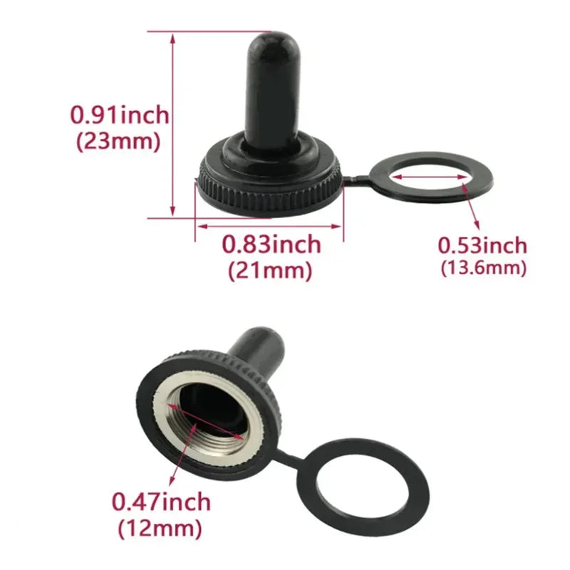 5Pcs Heavy Duty Car Boat Rocker Toggle Switch 15A 250V 2Pin SPST ON/OFF Rocker Switches with Waterproof Boot Spst Rocker Switch - Extracted Image 7