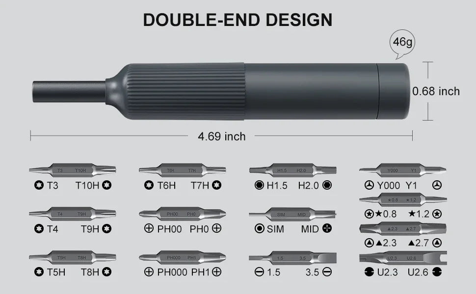 27-in-1 Precision Screwdriver Set  Magnetic Bits Pen Style Manual Repair Tools Kit for Eyeglass Watch PC Jewelers Laptop iPhone - Extracted Image 7