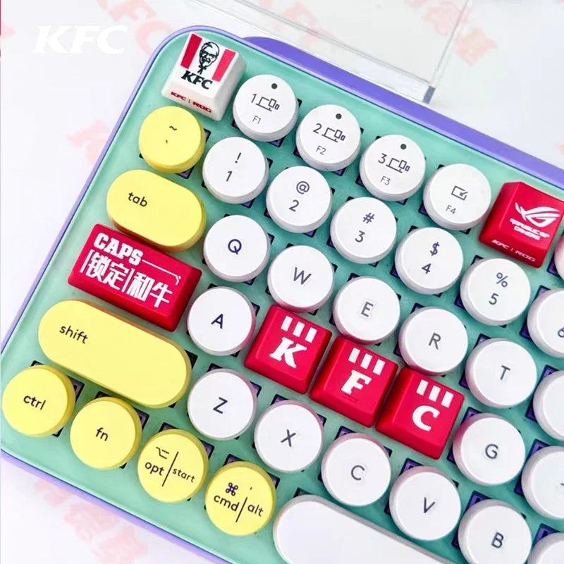 KFC Keycap Mechanical Keyboard - ROG Collaboration DIY Anime Toy for Fans - Extracted Image 3