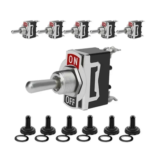 5Pcs Heavy Duty Car Boat Rocker Toggle Switch 15A 250V 2Pin SPST ON/OFF Rocker Switches with Waterproof Boot Spst Rocker Switch - Image 2