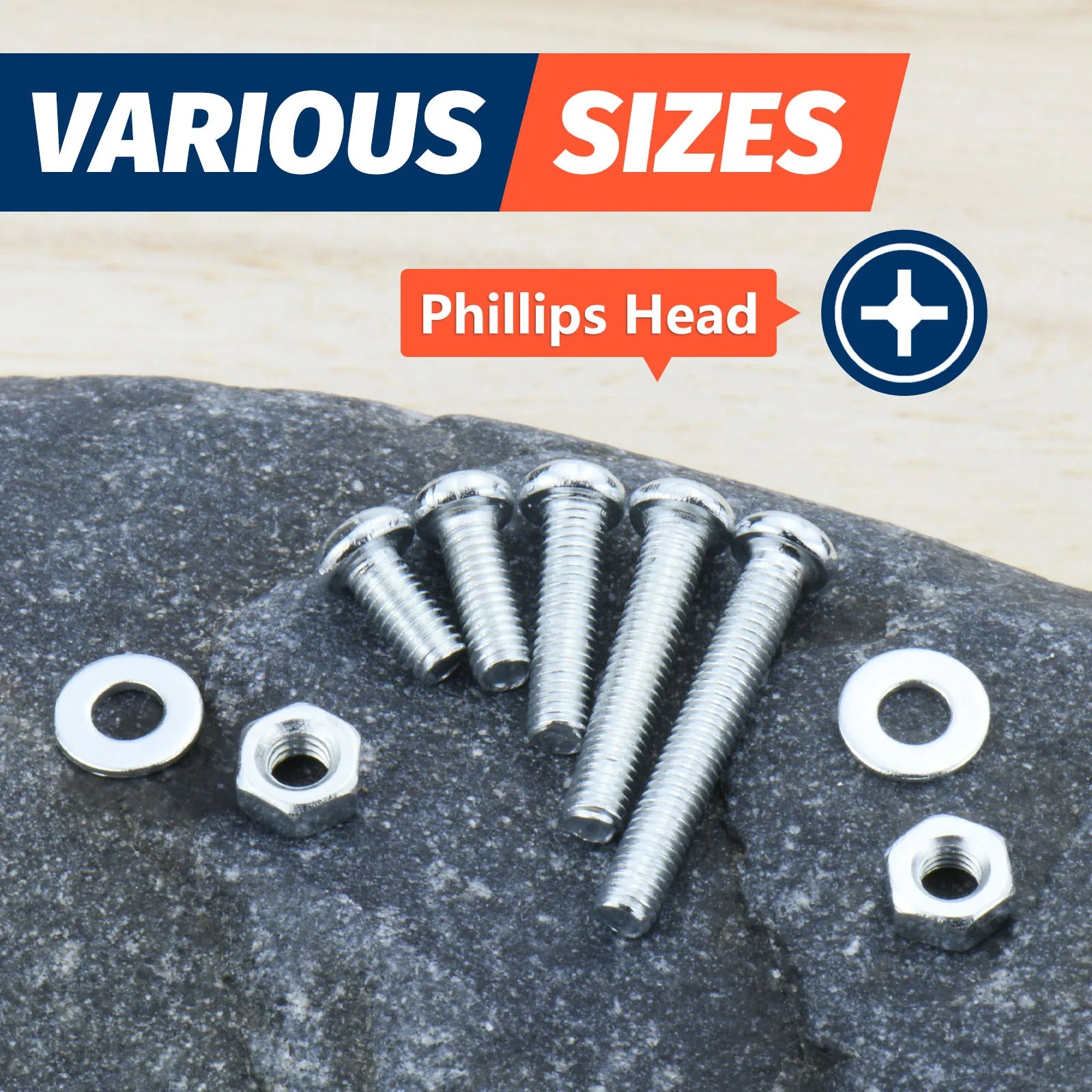 Metric Screw, Bolt & Nut Assortment Kit - 799 Pcs, Phillips Pan Head for DIY - Image 4