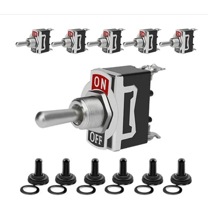 5Pcs Heavy Duty Car Boat Rocker Toggle Switch 15A 250V 2Pin SPST ON/OFF Rocker Switches with Waterproof Boot Spst Rocker Switch - Extracted Image 4