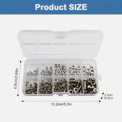 Hex Nuts and Bolt Set - 320 pieces/120 pieces, durable M2 - M5 metric size, universal hardware kit for DIY projects and repairs - Image 3