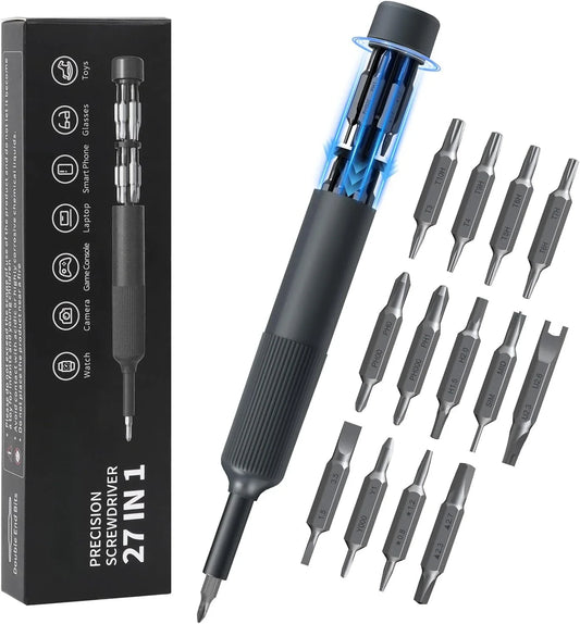 27-in-1 Precision Screwdriver Set  Magnetic Bits Pen Style Manual Repair Tools Kit for Eyeglass Watch PC Jewelers Laptop iPhone - Image 1