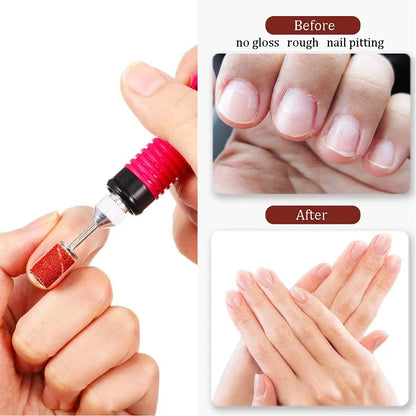 210pcs/Box Sanding Cap Bands For Electric Manicure Machine 180#/120#/80# Grit Nail Drill Grinding Bit Files Pedicure Tool Set - Extracted Image 3