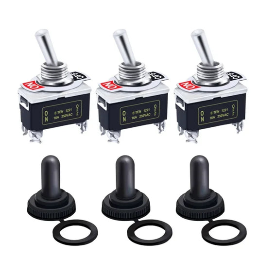 5Pcs Heavy Duty Car Boat Rocker Toggle Switch 15A 250V 2Pin SPST ON/OFF Rocker Switches with Waterproof Boot Spst Rocker Switch - Image 1
