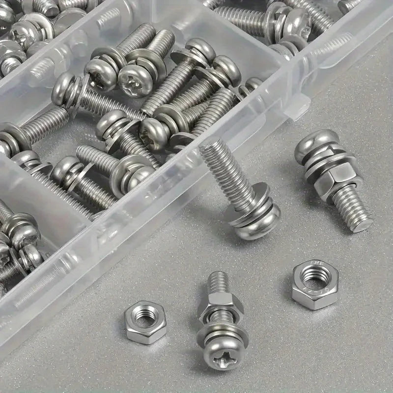 Hex Nuts and Bolt Set - 320 pieces/120 pieces, durable M2 - M5 metric size, universal hardware kit for DIY projects and repairs - Image 2
