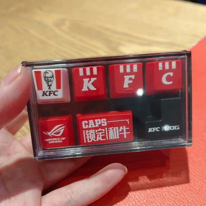 KFC Keycap Mechanical Keyboard - ROG Collaboration DIY Anime Toy for Fans - Image 1