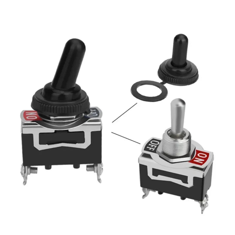 5Pcs Heavy Duty Car Boat Rocker Toggle Switch 15A 250V 2Pin SPST ON/OFF Rocker Switches with Waterproof Boot Spst Rocker Switch - Image 5