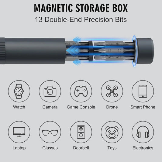 27-in-1 Precision Screwdriver Set  Magnetic Bits Pen Style Manual Repair Tools Kit for Eyeglass Watch PC Jewelers Laptop iPhone - Image 2