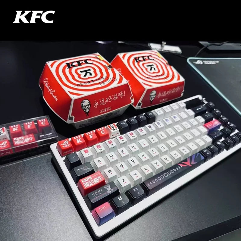 KFC Keycap Mechanical Keyboard - ROG Collaboration DIY Anime Toy for Fans - Extracted Image 2