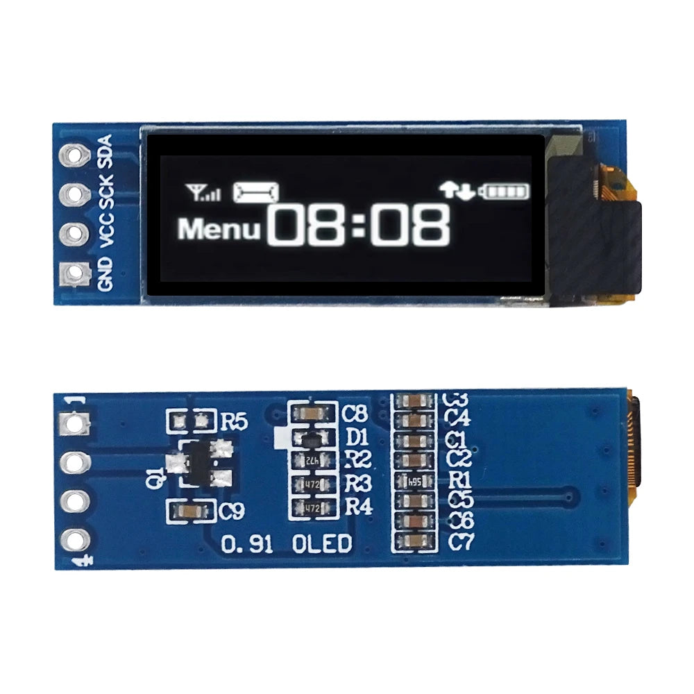0.91 Inch OLED Module 0.91" White/Blue 128X32 OLED LCD LED Display Module IIC Communicate for Ardunio - Image 2