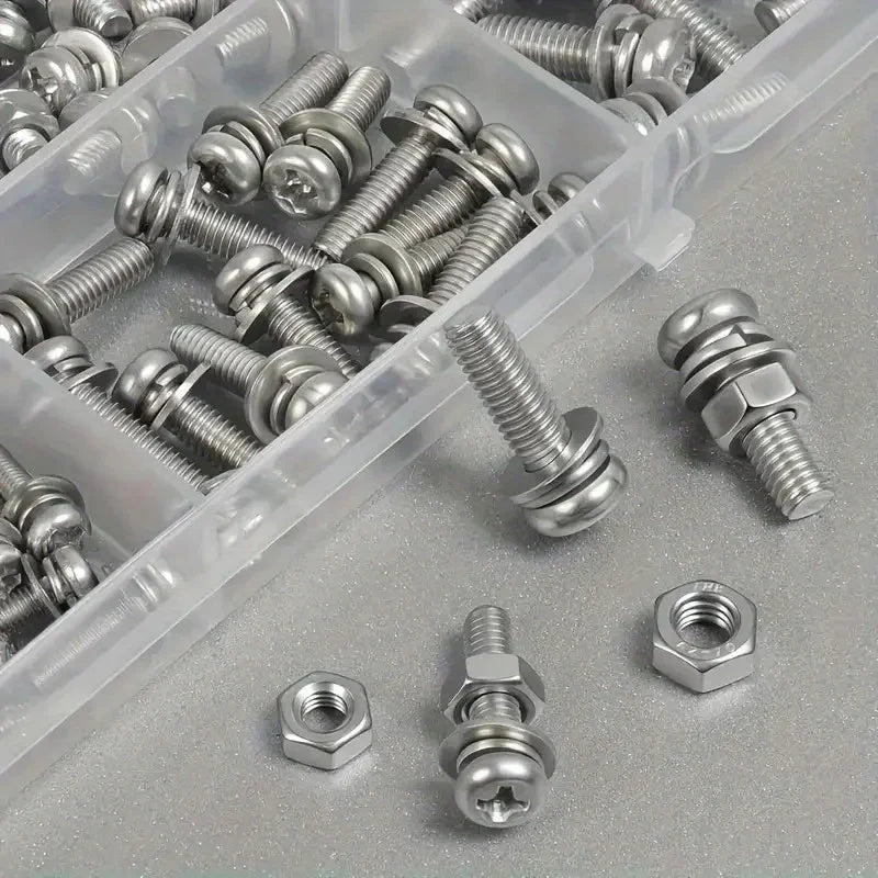 Hex Nuts and Bolt Set - 320 pieces/120 pieces, durable M2 - M5 metric size, universal hardware kit for DIY projects and repairs - Extracted Image 2