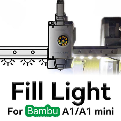 LED Light Strip for Bambu A1/A1 Mini 3D Printer - Ultra Bright