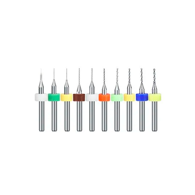 10PCS PCB Drill Bits 0.3-1.2mm Set Carbide Micro Mini CNC Drilling Bits
