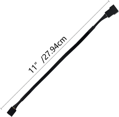 5-Pack 26CM 4-Pin PWM Fan Extension Cables for PC Case Cooling