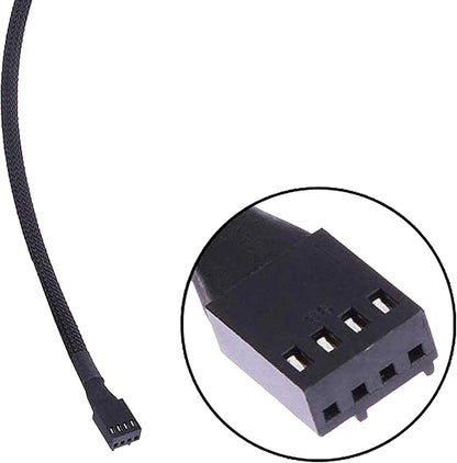 5-Pack 26CM 4-Pin PWM Fan Extension Cables for PC Case Cooling
