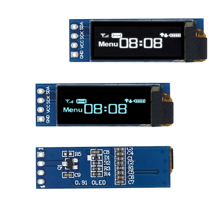 0.91 Inch OLED Display Module 0.91" White/Blue 128X32 LED