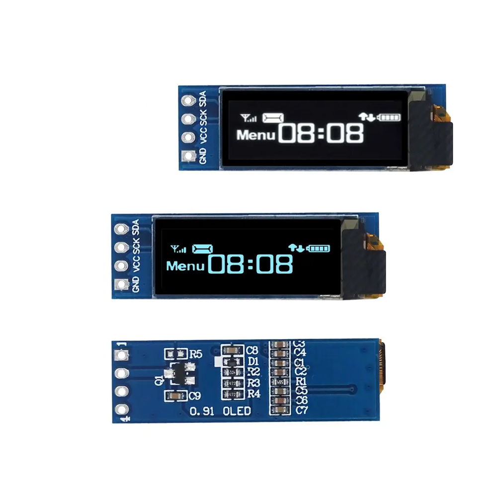 0.91 Inch OLED Display Module 0.91" White/Blue 128X32 LED